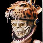 Aztec Leopard Dancer (#0794)
54.5"h x 29"w x 33"deep
Private Collection
©1994 Kristen Muench
photo by KM