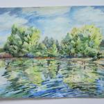 Bingham Lake
Spring 2016, Pinery, CO
watercolor by Kristen Muench
22" x 30" 